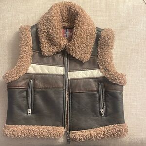 Urban Outfitters | Sherpa Lined Leather Vest